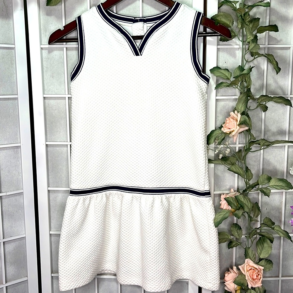 Janie and Jack White Dress with Black Trim